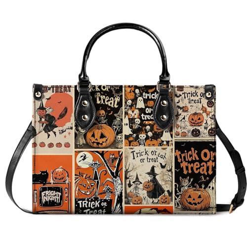 Personalizable 3D Halloween Leather Handbag & Pumpkin Bags