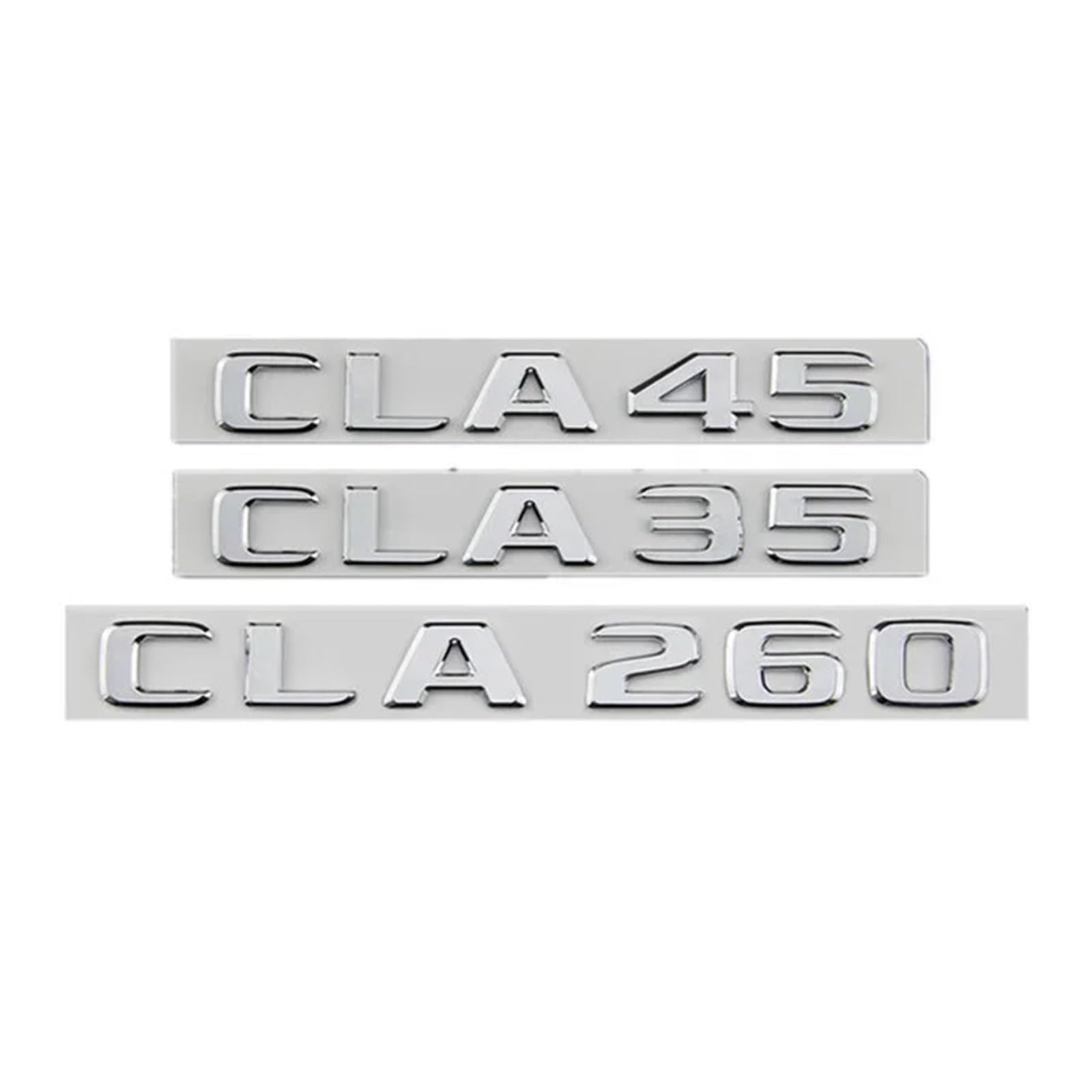Car Rear Trunk Badge Sticker Logo CLA35 CLA45 CLA180d CLA200 CLA220d CLA260 Turbo 4MATIC Emblem Fit For Mercedes AMG C117 W117 C118(Chrome Silver,W117 Rear Star)