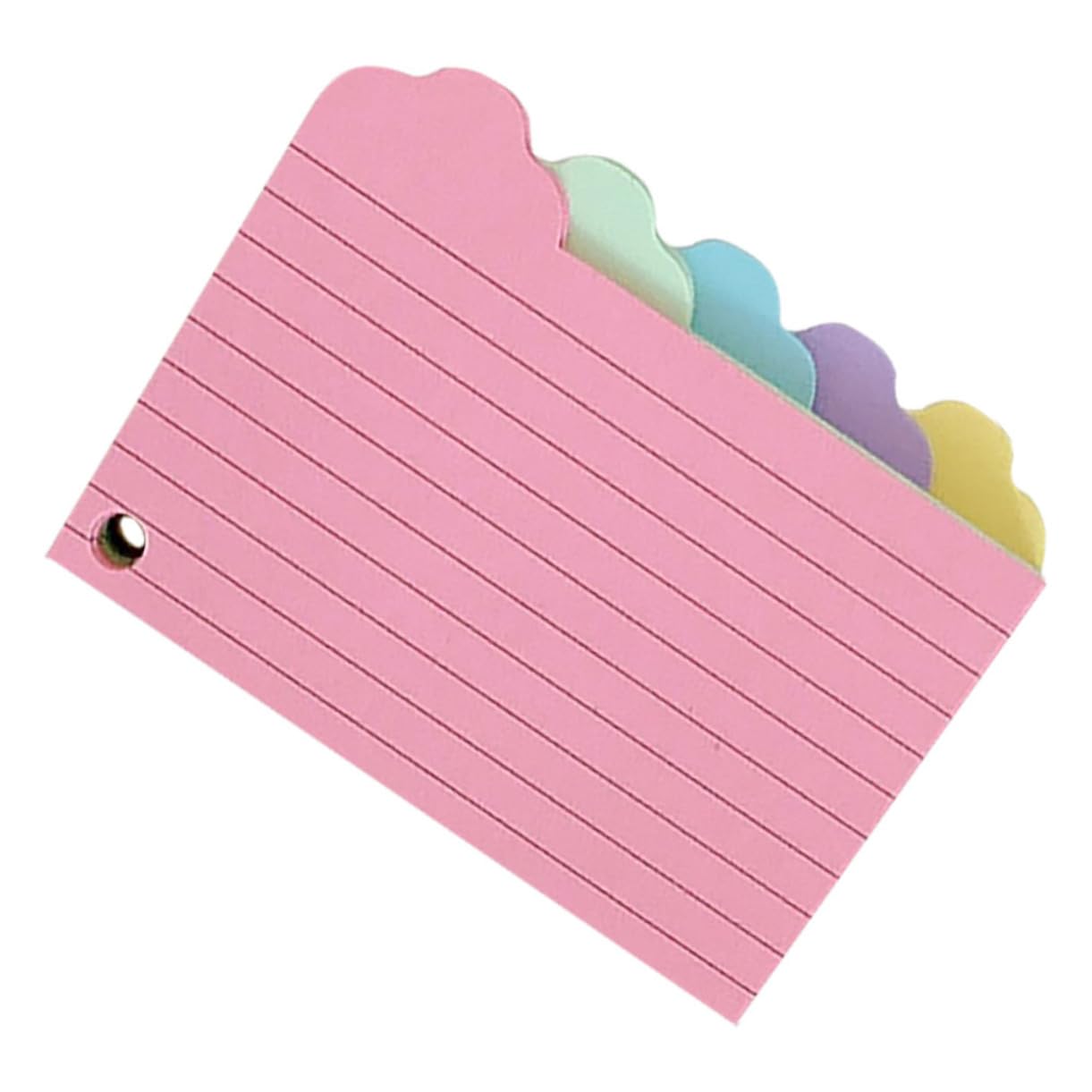 Angoily 5 Sätze Vokabelheft Aus Notizpapier Mit Klebrig Farbig Wolke Material Karteikarten Zum Lernen Meeting-notizbücher Notepad Aufnehmen Beachten Sie Pads Memo -pads 125 Blätter * 5