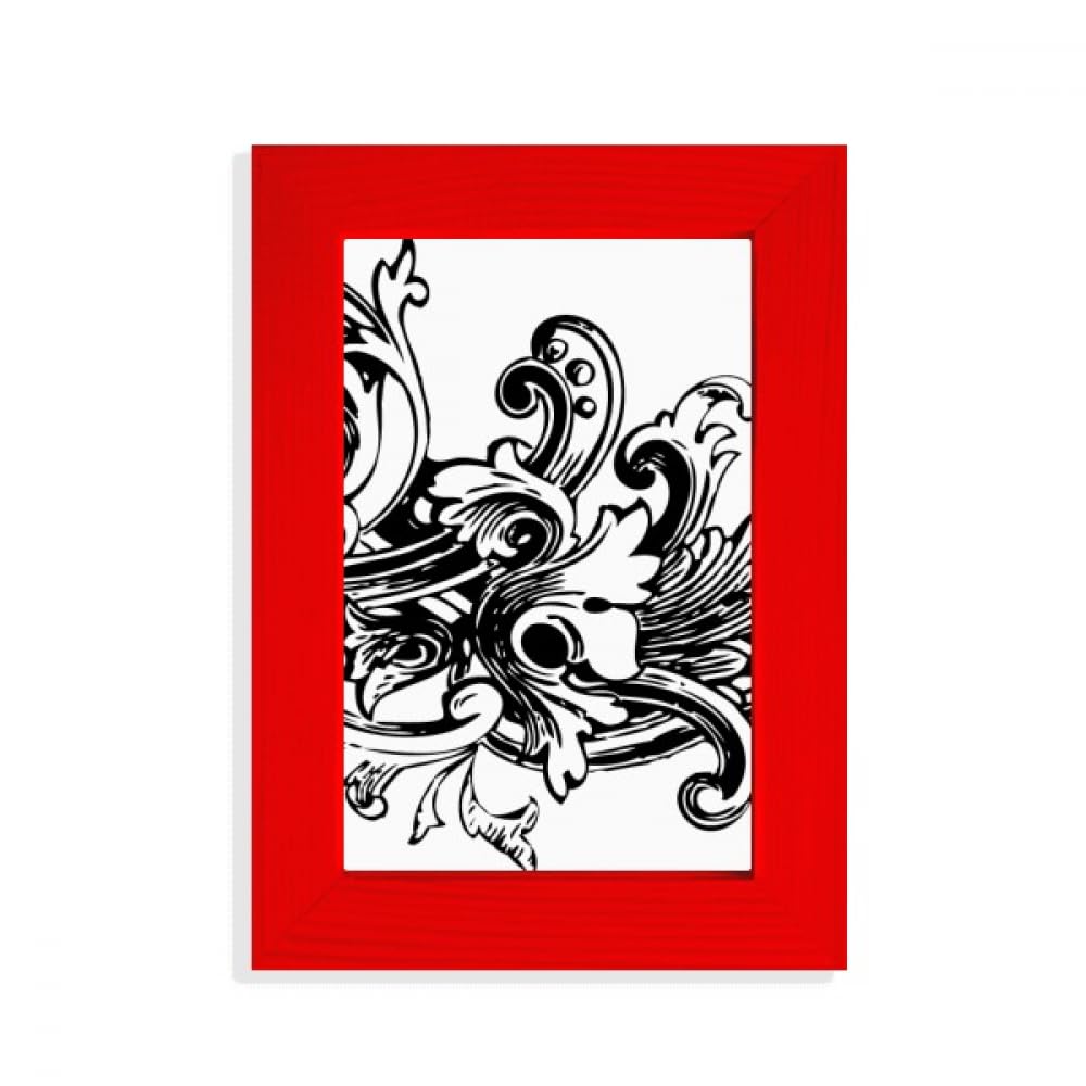Cadre photo baroque rouge pour sublimer un mur blanc sans relief