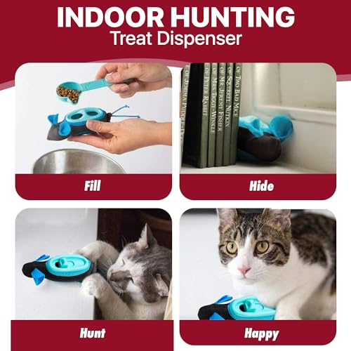 SPOT Doc and Phoebe's Katzenjagd-Snacker, interaktiver Leckerli-Spender für den Innenbereich, fördert natürliche Instinkte zur Jagd, bietet geistige Stimulation, löst Verhaltensprobleme und