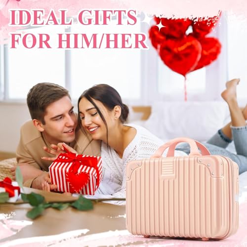Image of Makeup Case Suitcase, Mini Bag, Mini Hard Shell Travel Luggage, Women Portable Water Proof Carrying Suitcase, Organizer Bag, Small Hard Shell Cosmetic Lugge Bag, Water Proof (B-Skin)