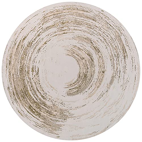 Tapis de chaise d'ordinateur rond gris lavable pour protéger le sol du bureau