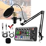 Paquete De Equipo De Podcast Con Bluetooth,Juego De Mesa De Sonido Cantilever,Con 8 Modos,12 Tonos Eléctricos,4 Cambios De Sonido,16 Efectos De Sonido,Mesa Mezcladora Profesional,Combo2