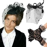 【Perfekte Geschenkauswahl】Dieses Schleier Schwarz und Handschuh Set ist ein ideales Geschenk für Mütter, Schwestern und Freunde. Ob Partys, Hochzeiten, Weihnachten, Kentucky Wettbewerbe oder andere besondere Anlässe, dieses Set von Accessoires wird ein Highlight in Damengarderoben sein.