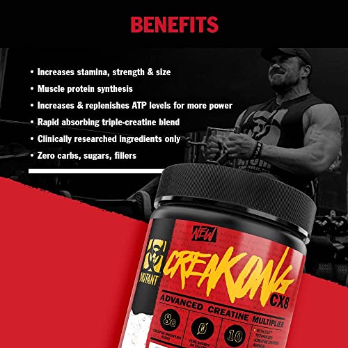 Mutant Mass Extreme Gainer 12Lb Cookies And Cream And Creakong Cx8 249 G Bundle #TOP7