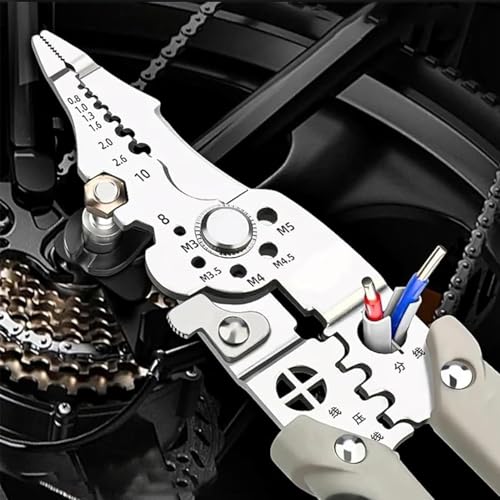 Image of All in 1 Multifunction Stainless Steel Wire Stripper /Wire Crimping Tool, Wire Cutter, Wire Crimper, Cable Stripper, Wiring Tools (All in 1 wire stripper)
