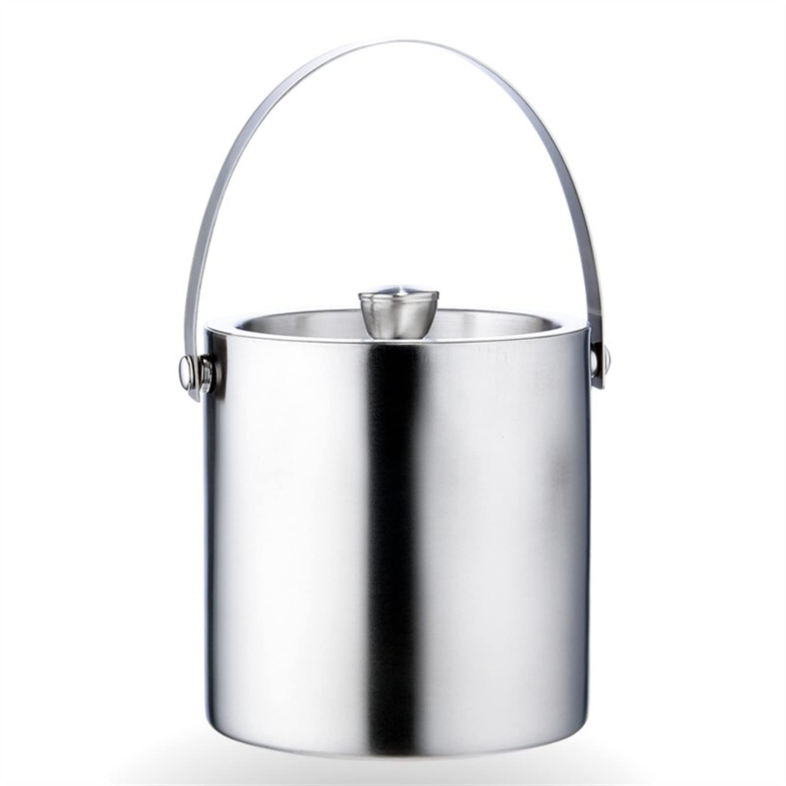 Cubiteras Cubo de Hielo de Acero Inoxidable Cubo de Hielo con Aislamiento con Tapa, Ideal for la Barra de cócteles, champán, Vino y Cerveza escalofriante Cubo de Hielo térmico (Size : Small)