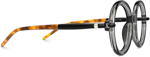 Miniatura 10 de Zeelool Marco de anteojos redondos gruesos vintage para mujeres y hombres con lente transparente sin receta Rahman ZJGX633614