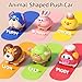 STACTCUTE 6pcs Press and Go Animal Toy Cars for Toddlers 1-3, Baby Push Go Battery-Free Long-Distance Friction Powered Vehicles for 6-12-18 Months, 1st Birthday Gifts for 1 2 Year Old Boy Girl