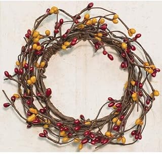 CWI Gifts Pip Twig Wreath Rings - 3.5 inch - Wreath Decor for Front Door and Candle Decorating - Burgundy/Gold