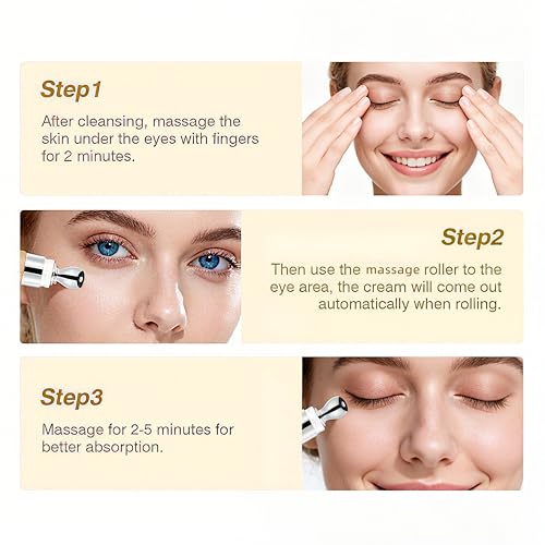 HKY Day Eye Cream with Caffeine & Vitamin C – Brightening Under Eye Treatment for Dark Circles & Puffiness, Centella Asiatica + Collagen + Peptide, Korean Skincare, 0.71 oz — view 6