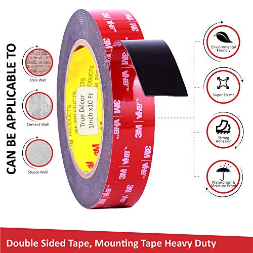 Amazon Com Double Sided Mounting Tape Heavy Duty Vhb Foam Adhesive 1 X17 Ft For Indoor Outdoor Led Strip Lights Automotive Trim Home Office Decor Waterproof Industrial Grade 1 X 17 Ft