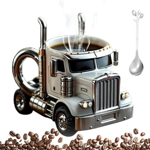Recopilación de Tzas más recomendados. 45 Taza de Café con Forma de Camión Semirremolque-Taza de café Semi Truck (11oz)-Regalo para Papá, Mecánicos y Amantes de Camiones - Ideal para Día del Padre - Diseño Único...