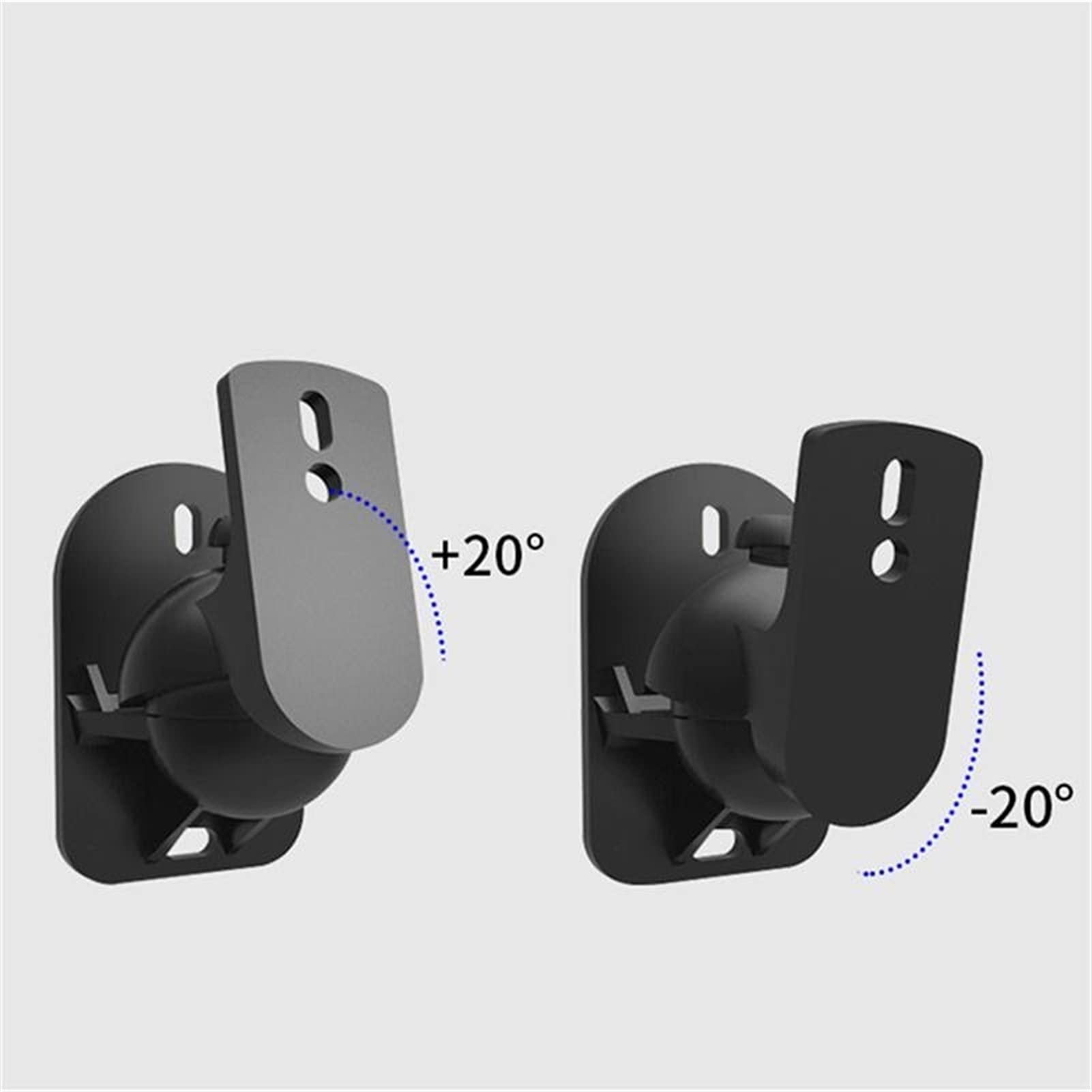 Soporte para Altavoces Soporte de altavoz 4 PIEZAS Soporte de montaje en pared de altavoz Soporte de pared de sonido de sonido Soporte de soporte de paredes de pared Soporte de sonido envolvente (negr