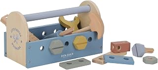 Little Dutch Holz-Werkzeugkasten, 22-teilig, blau