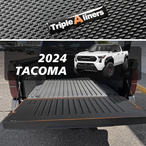 Image of TripleAliners Truck Mat Compatible with 2024-2026 Toyota Tacoma Tailgate Accessories, Tailgate Mat Cover Custom Fit All Weather Protection Pickup Liner