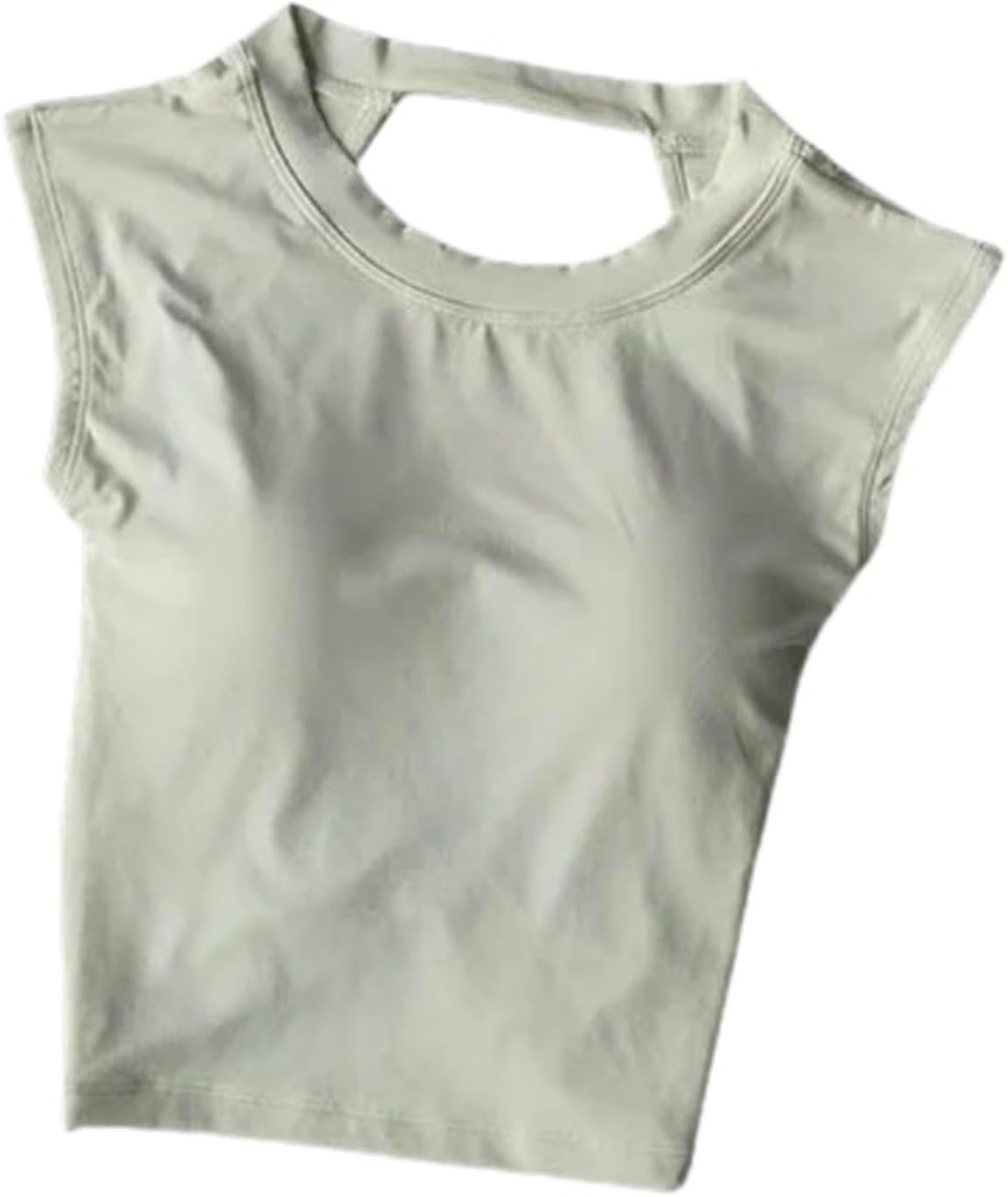 Short Backless Fixed Chest Pad Sports T-Shirt Vest Tight Quick-Drying Slimming Yoga Wear Top