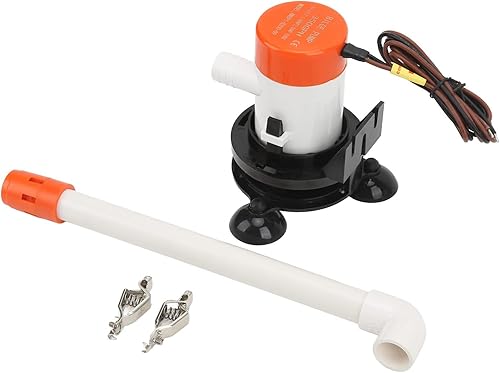 Aramox Bomba aireadora Livewell Baitwell de 350 GPH de 12 V, sumergible, portátil, parte inferior, ventosa, kit de sistema de bomba de aireación