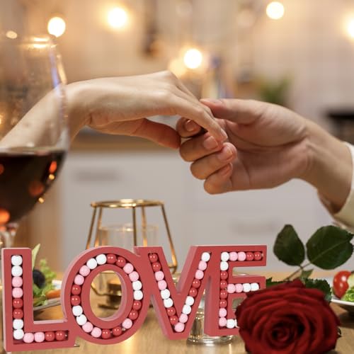 OMISHE-LOVE-Sign-for-Tabletop-or-Wall-Hanging-Freestanding-Rustic-Beaded-Letters-for-Farmhouse-Home-Table-Decor-Gift-for-Wedding-Housewarming-Valentines-Day-Thanksgiving-Red OMISHE LOVE Sign for Tabletop or Wall Hanging Freestanding Rustic Beaded Letters for Farmhouse Home Table Decor Gift for Wedding Housewarming Valentines Day Thanksgiving Red