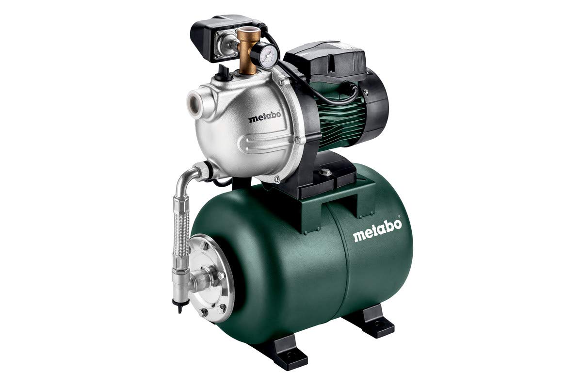 Metabo Hauswasserwerk HWW 3500/25 G – 600981000 – Nennaufnahmeleistung: 900 W– Max. Fördermenge: 3500 l/h – Ideal für 1-2 Regner – Max. Förderhöhe: 45 m – 4,5 bar