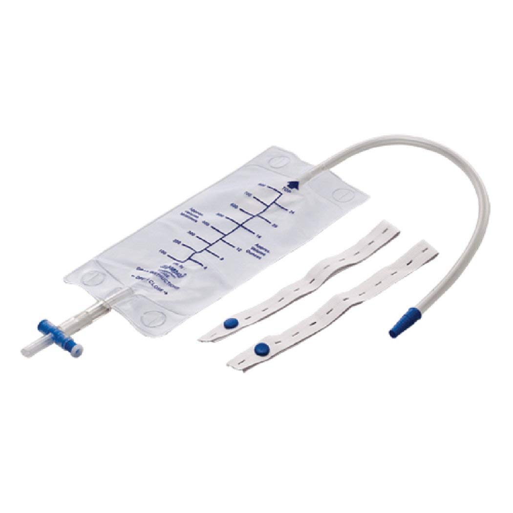 Uro-Care Leg Urine Collecting Bag set with Non Return Valve DB-1060L, Capacity - 800 ml (Pack of 3)...