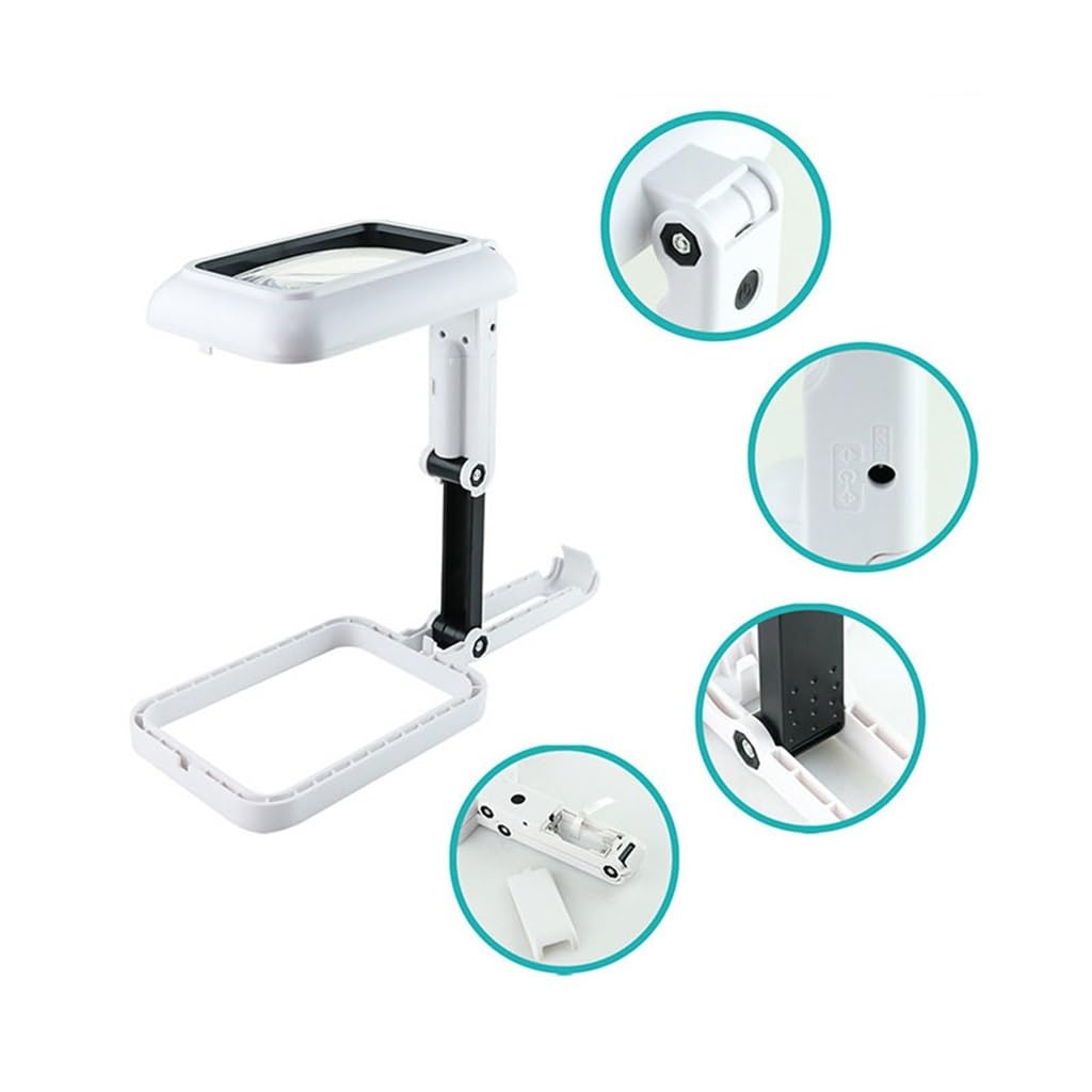 Lupa Plegable De Sobremesa Circuit con Enchufe para Luz Cálida Y Fría.,
