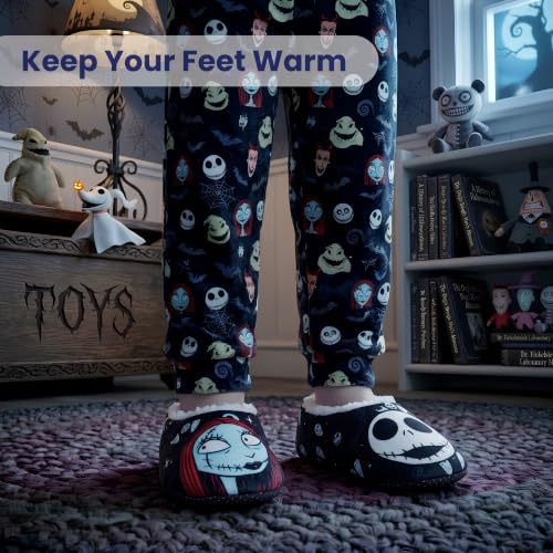 Image of Women Slipper Plush SlipOn Sock Slippers Stitch Minnie Jack Skellington