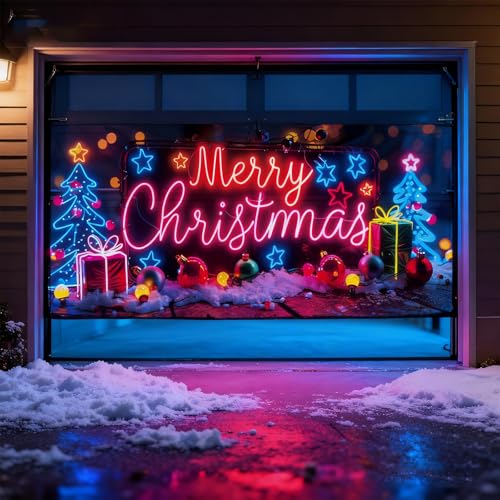Couverture de garage plate activée par la lumière décor Père Noël 2D - 4