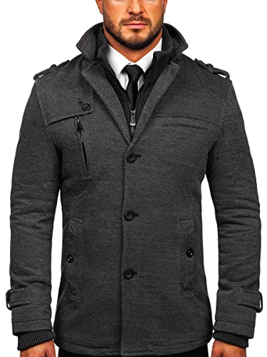 BOLF Herren Wintermantel Kurzmantel Winterjacke Trenchcoat Mäntel...