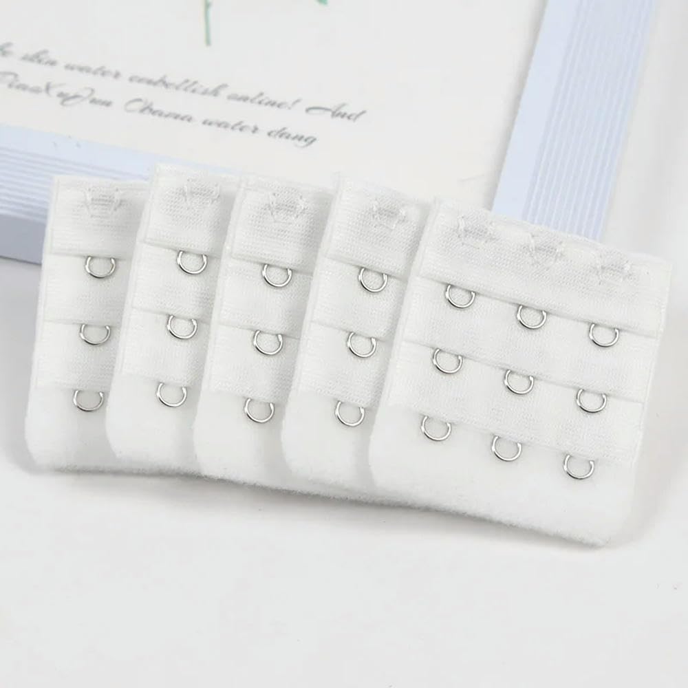 LIUXIN 5Pcs Bra Extender Strap Extension 3 Hooks 3 Rows Width 4.5cm Women Intimates Adjustable Bra Hook