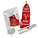 TSM Summer Sausage Casing Kit, Tied and Looped, 61mm (2.4") Dia. x 12" Red Fibrous Deer Print Casings (20ct) with Sausage Pliers and Casing Rings