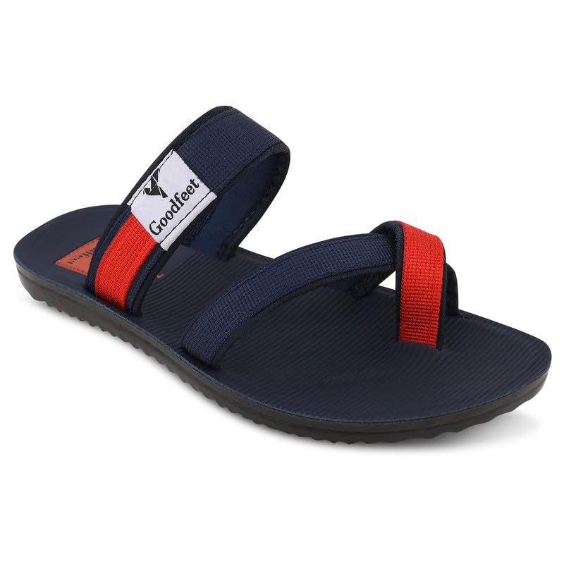 Image of Men's Slippers | Stylish & Comfortable Flip-Flop Slippers for Men | PU Material | Slip Resistant | Durable & Lightweight One Toe Slipper for Man | Chappal for Daily Use (GF-6001)