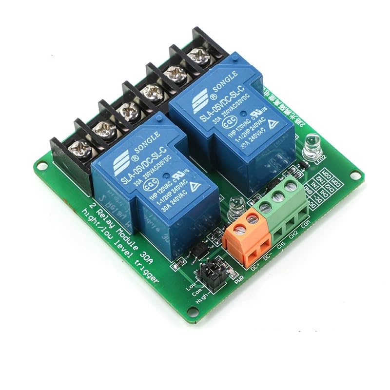 SLA-5VDC-SL-C 30A High Current Relay Module, 2-Circuit 5V