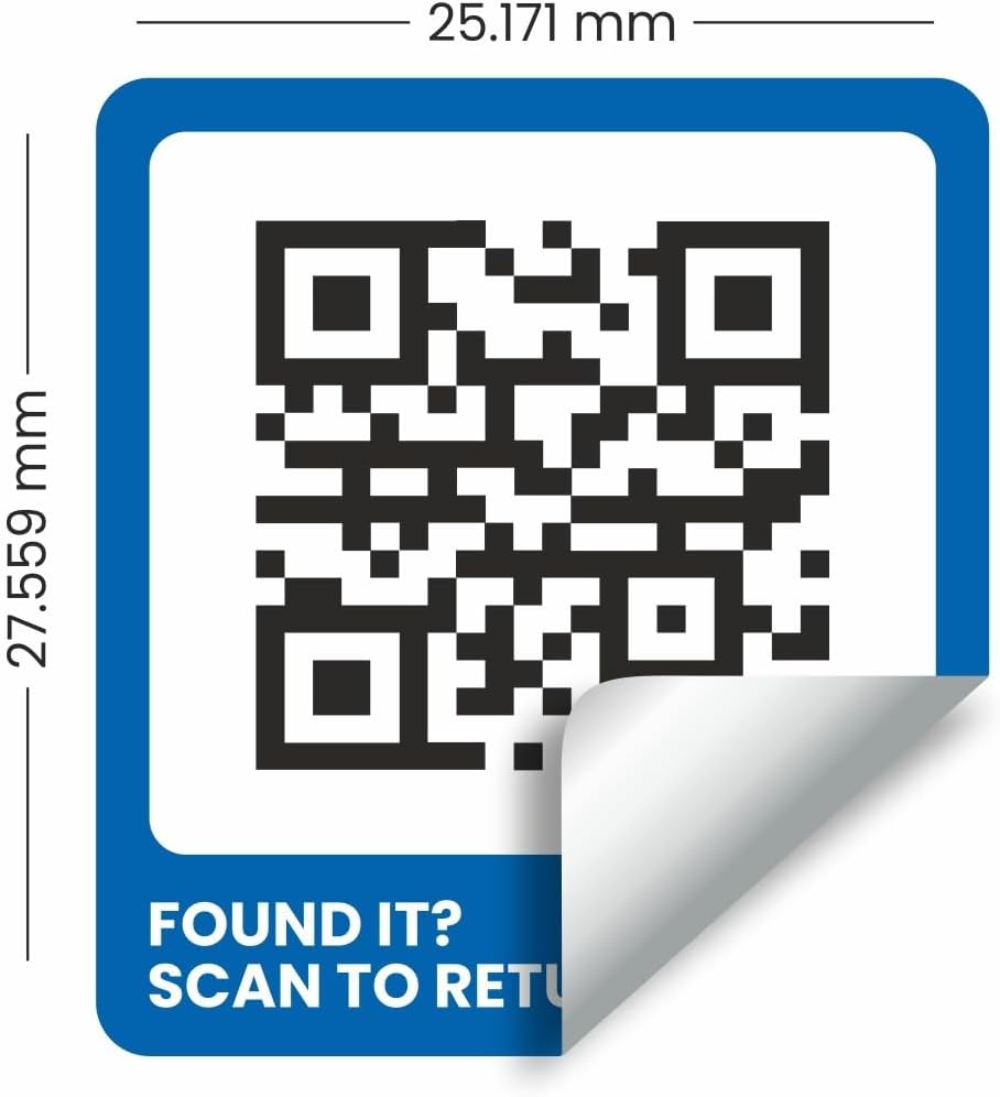 24Pcs Smart QR Code Items Tags Lables for All-Purpose | Waterproof Anti-Lost Stickers for Laptop Passport Water Bottle Wallet Bags Keys | Name ID Tags for Valuables Lost Items iOS Android image 2