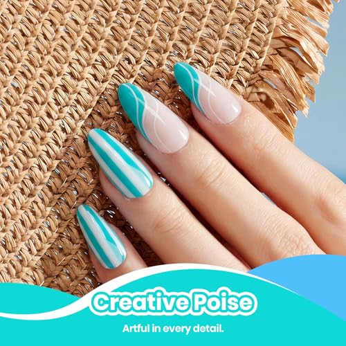 Image of Beetles Teal Gel Polish - Beetles Summer Voyage Ocean Shade Summer Nails Art, Neon Teal Gel Nail Polish, Same Color Bottle, Soak Off UV Lamp Neon Nails Art, Long-Lasting Manicure Salon DIY for Holiday