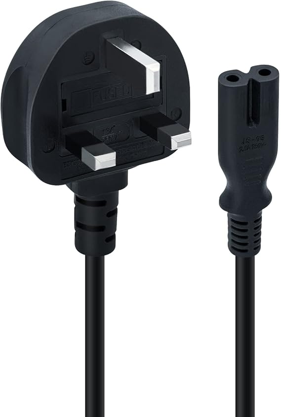 Mcbazel 3M UK Power Cable (IEC320C7 to BS 1363) C7 Figure 8 Power Lead