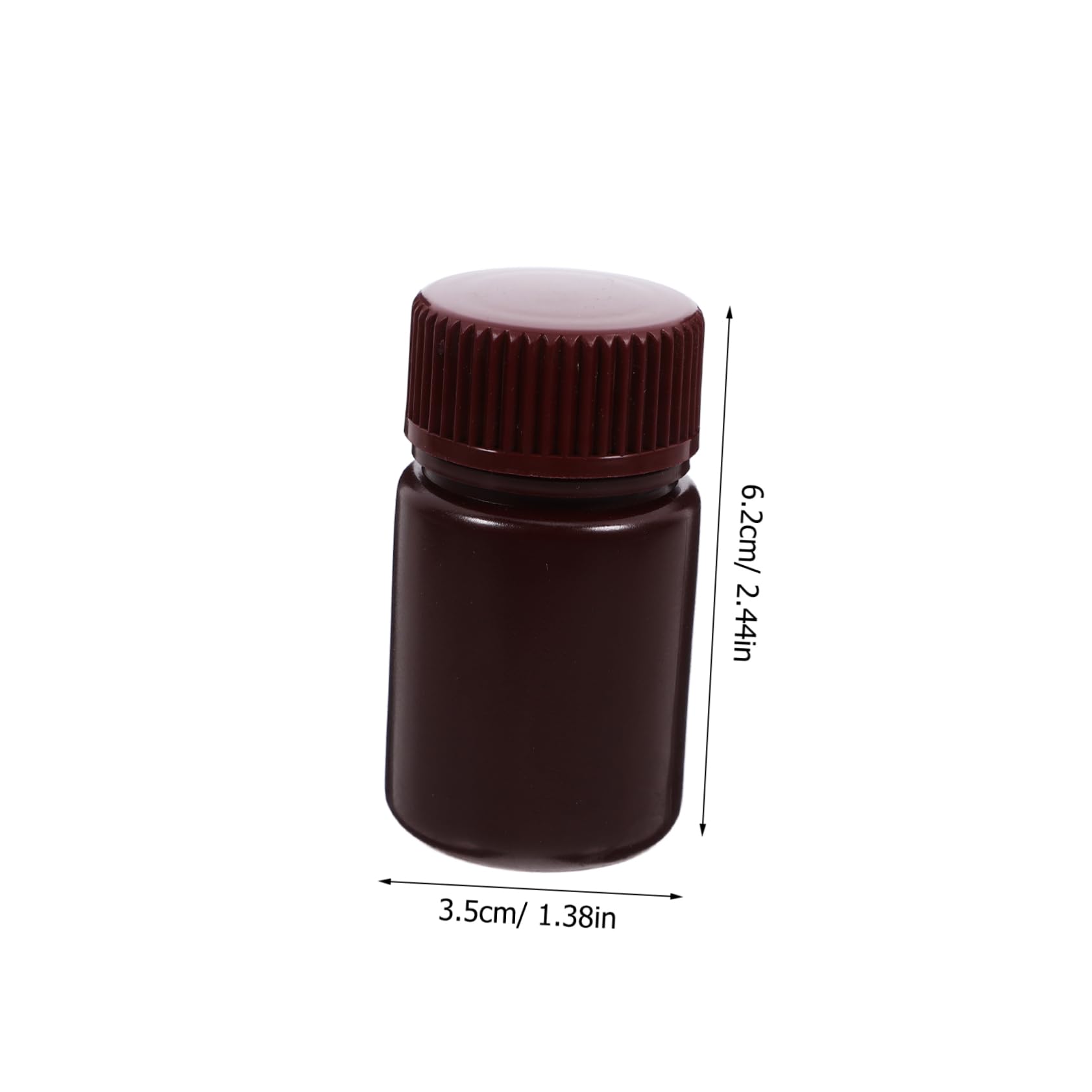 CIYODO 6pcs Water Sample Bottles Plastic Dark Brown Liquid Bottles Lab Reagent for Reagent