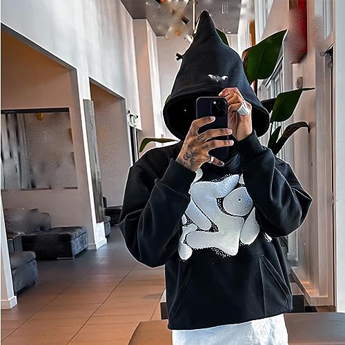 Sunwittafy Y2k Hoodie Men Women Letter Print Zip Up Hoodie Oversized Funny Sweatshirt Grunge Harajuku Jacket Streetwear3