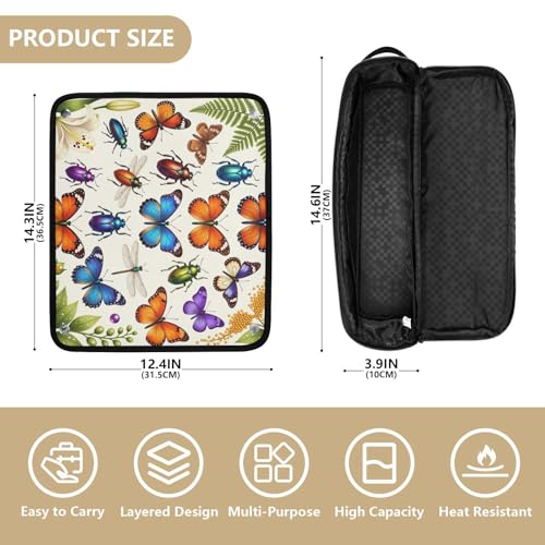 Bolsa de viaje para herramientas de cabello para mujer con tapete resistente al calor porta rizador y plancha de pelo miniatura 4