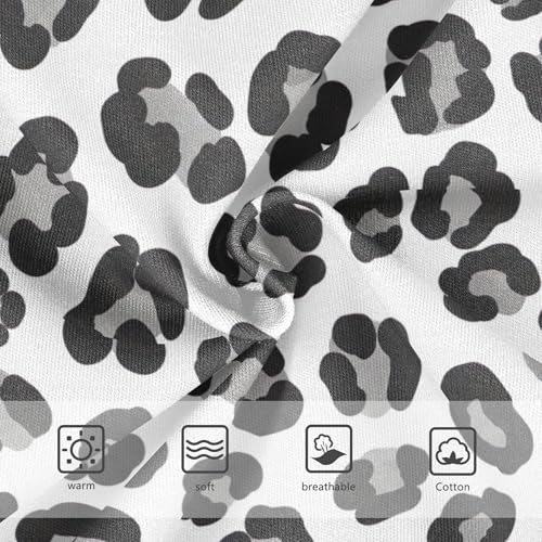 Black Grey Leopard Spots White Panties Little Girl Toddler Underwear Floral Cotton Stylish Briefs Kids Undies 2t3