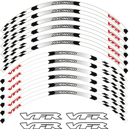 Autocollants de bande roue à rayures jante moto 17 pouces Honda VFR 800 1200 750