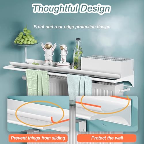 Cache-radiateur sans perçage blanc pour cacher radiateur 140 cm facilement
