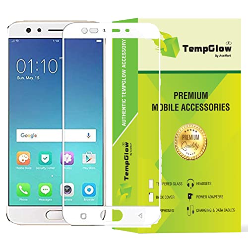 Image of Screen Protector for Oppo A57 (White) Tempered Glass Edge-to-Edge 6D Screen Guard With Installation Kit