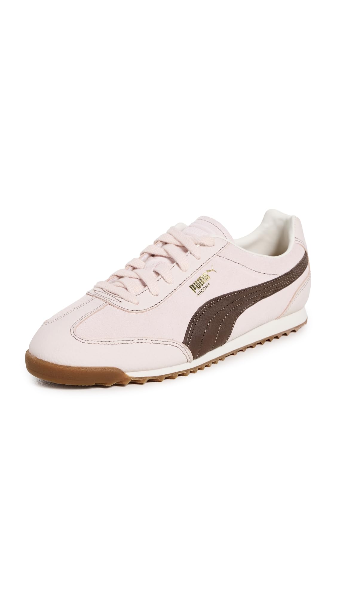 PUMA Womens Arizona Wine Club Lace Up Sneakers Shoes Casual - Pink 9.5 Jasmine Flower/Flat Bronze/Gold