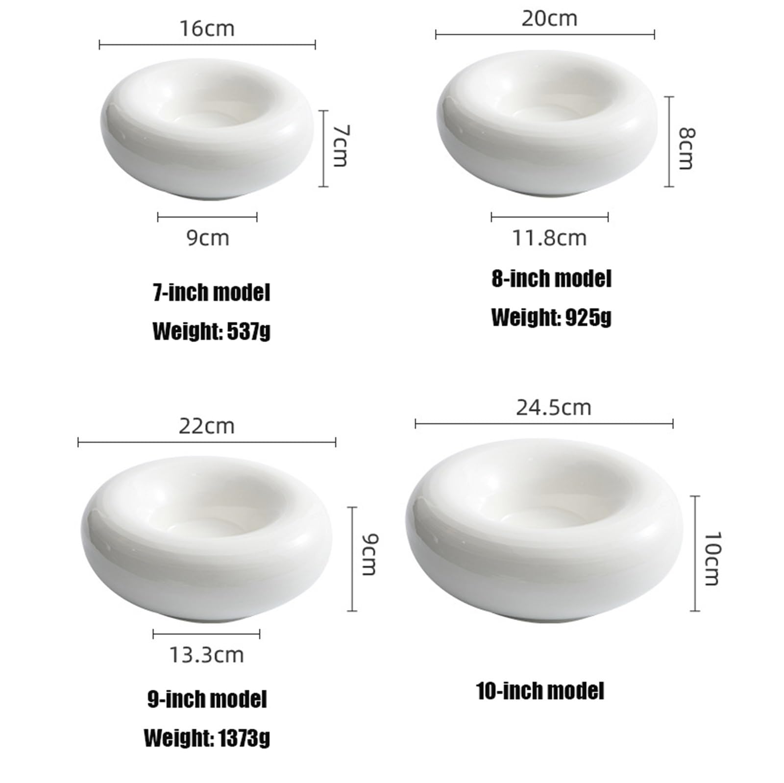 Piatti piani in ceramica, stoviglie rotonde in porcellana per zuppa di noodle, bistecca, pasta e insalata, qualità alberghiera e ristorante