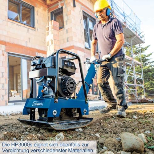 Plataforma vibratoria Scheppach HP3000S a gasolina, 9 HP, presión de compresión de 30,5 kN, profundidad de compresión de 50 cm, juego completo incluye tapete de goma y dispositivo de conducción miniatura 5