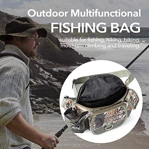Pacote de cintura, Andoer Sacos de pesca multifuncionais bolsa de pano oxford ao ar livre para a cin