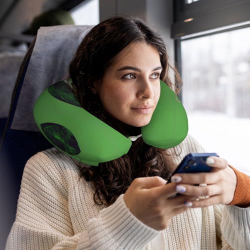 Almohada de Viaje con Diseño Verde y Espuma Viscoelástica miniatura 6