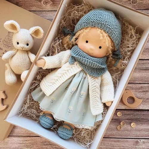 Generisch Handmade Plush Doll - Soft Cartoon Stuffed Toy Birthday Gift for Girls Children, Cute Rag Doll with Dress Accessories, Creative Children, Collectible Plush Figures for Party - Image 6